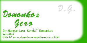 domonkos gero business card